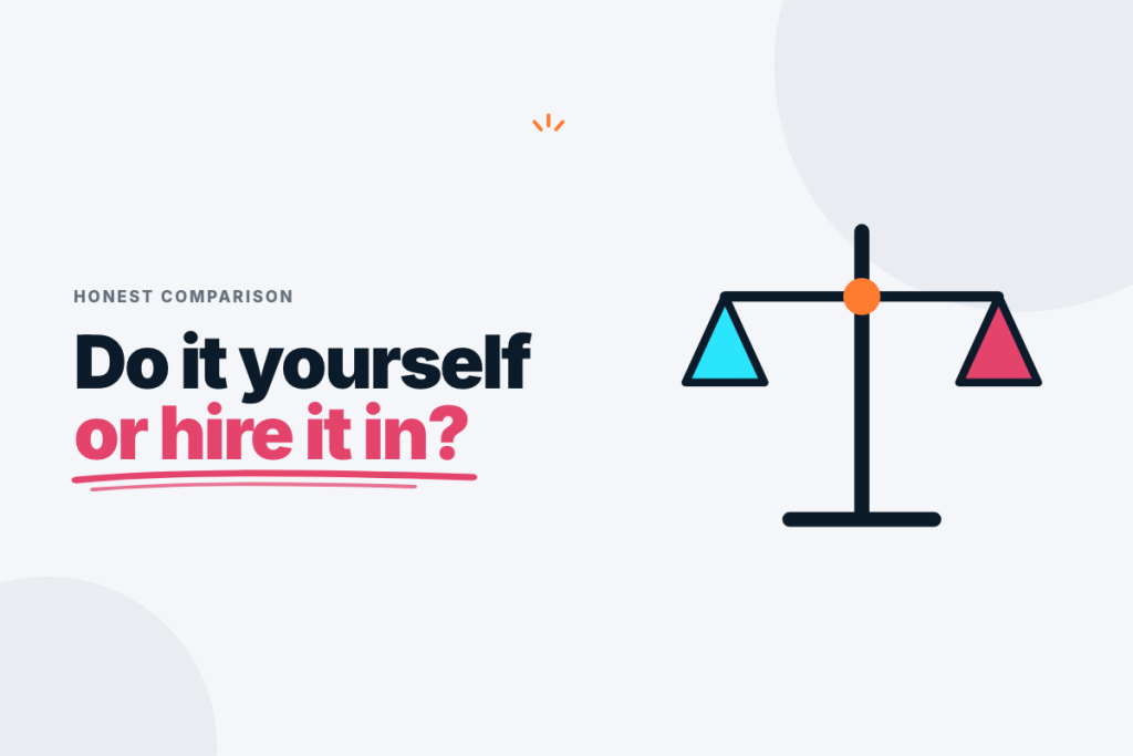 DIY marketing vs hiring an agency comparison for UK small business owners