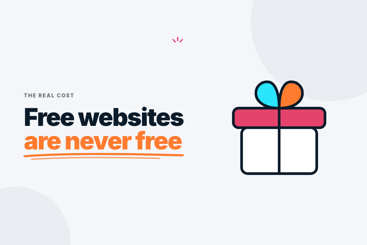 Free business website hidden costs including domain, adverts and the owner's time