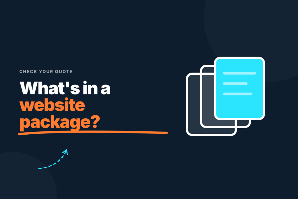 Small business website design packages checklist showing what a complete quote should include