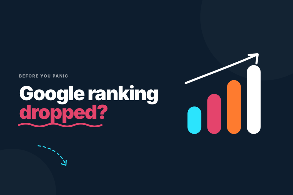 Falling chart illustration showing what to check when your Google ranking has dropped.