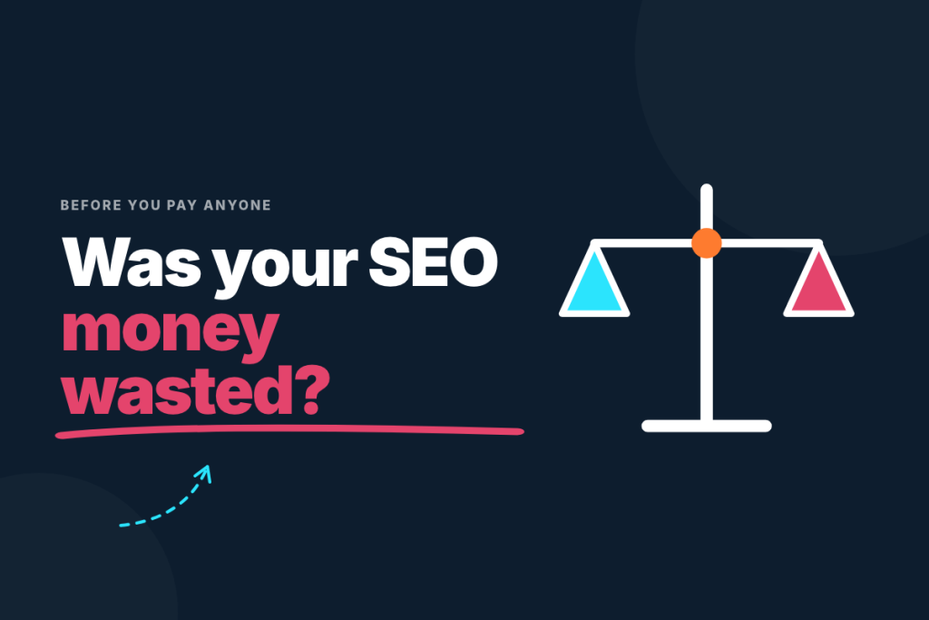 Checklist for how to choose an SEO agency, with red flags crossed out