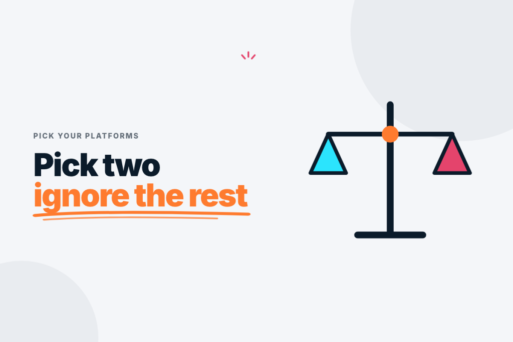Choosing the best social media platform for business from a grid of platform icons