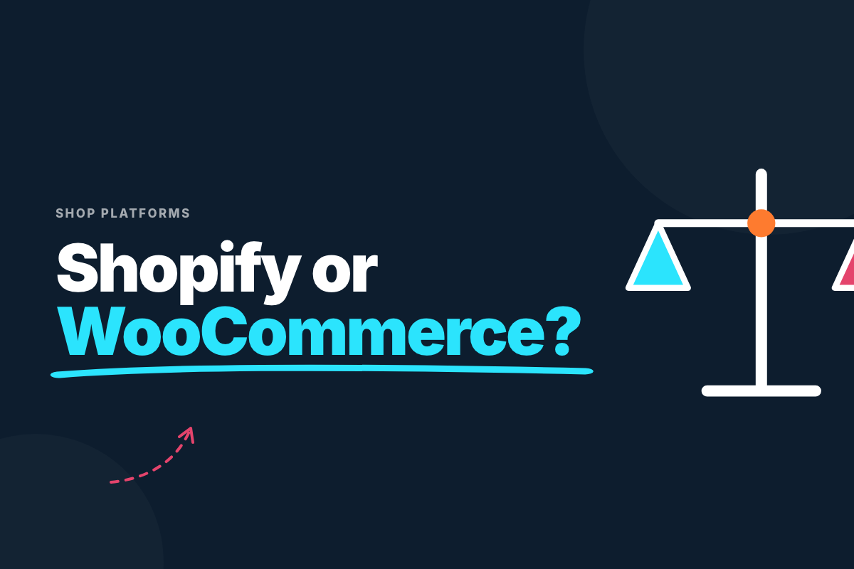 Shopify vs WooCommerce comparison for UK small shops, showing the two platforms side by side