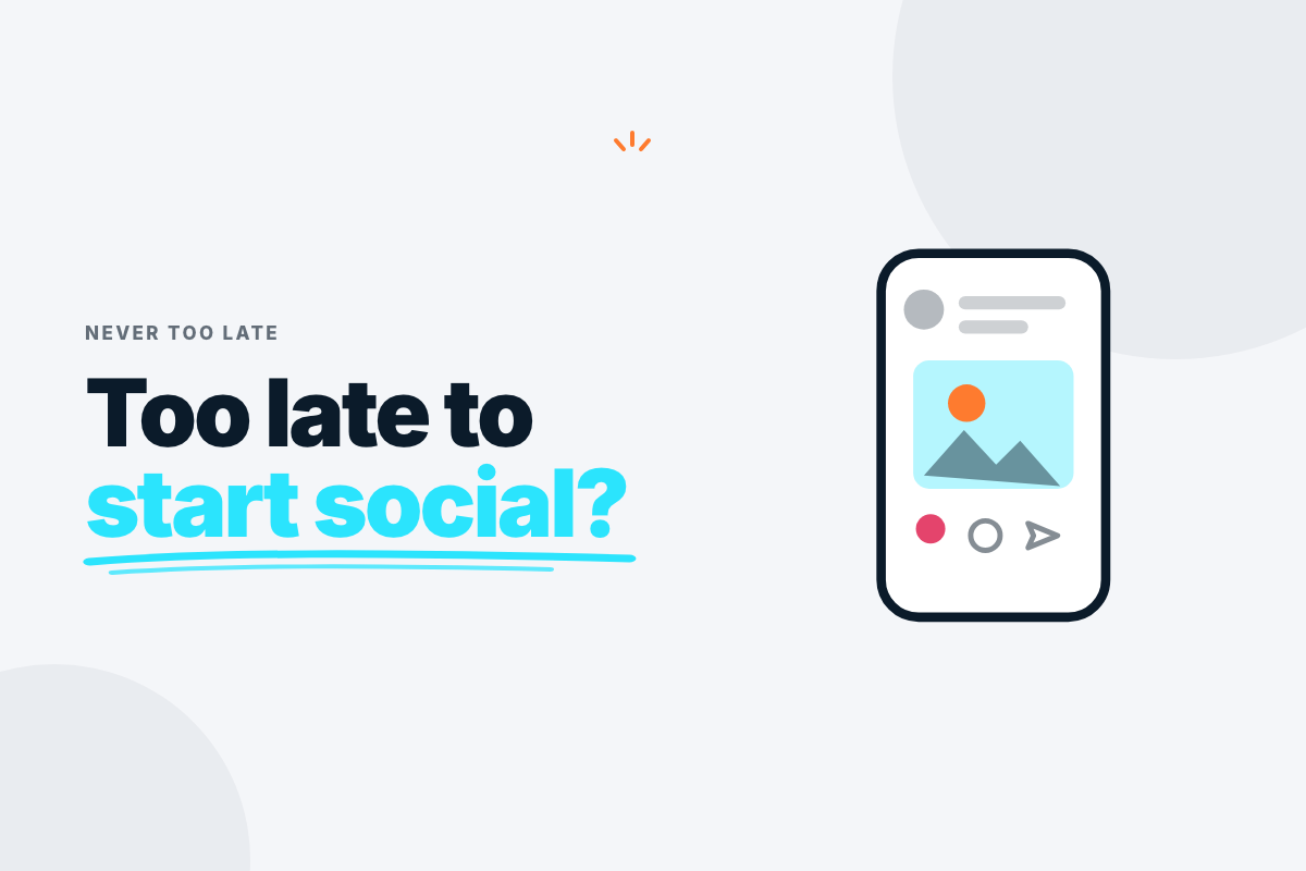 Social media marketing for small business, showing a late starter building a simple posting plan