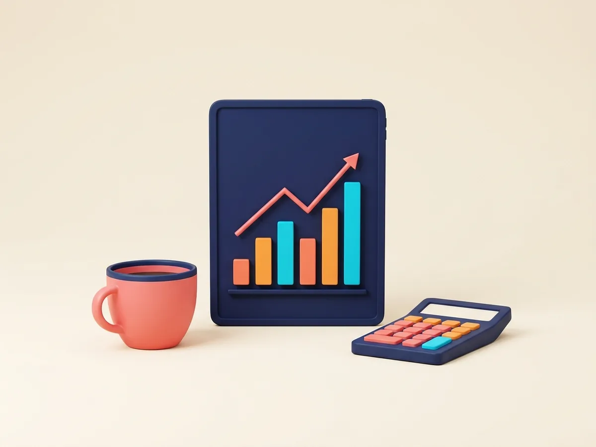 Tablet showing a rising results chart for ecommerce web design in Manchester