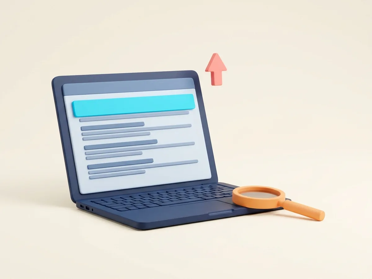Laptop showing search results with a Bolton business at the top