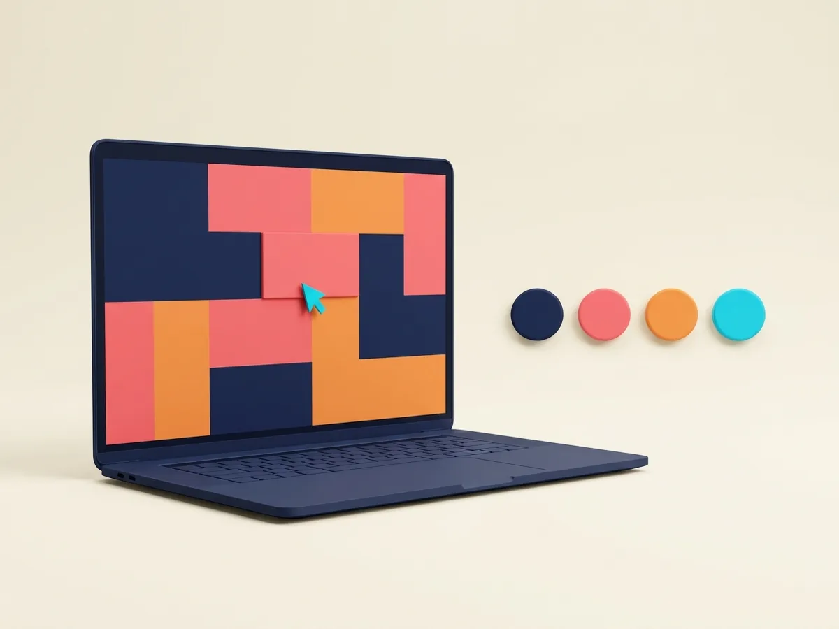 Laptop showing a website design for a Poynton business
